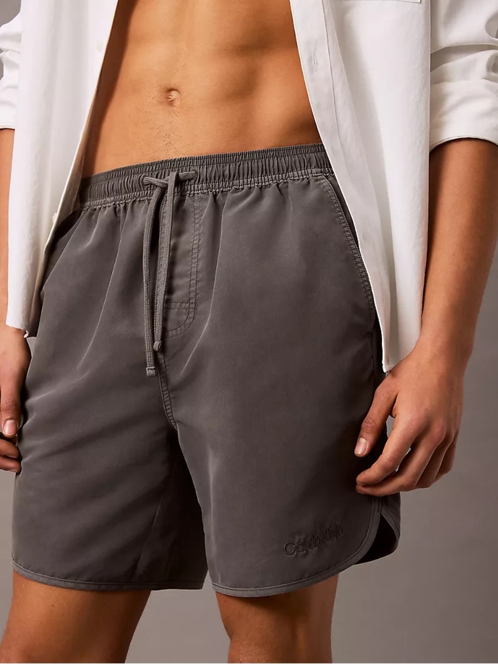 NWT Calvin Klein Core Volley Swim Shorts, Smoked Pearl Grey – Men’s Size 2XL